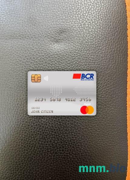 Costa Rica The bank of Costa Rica master obciążyć card wygląd fotograficzny skan PSD + zdjęcie